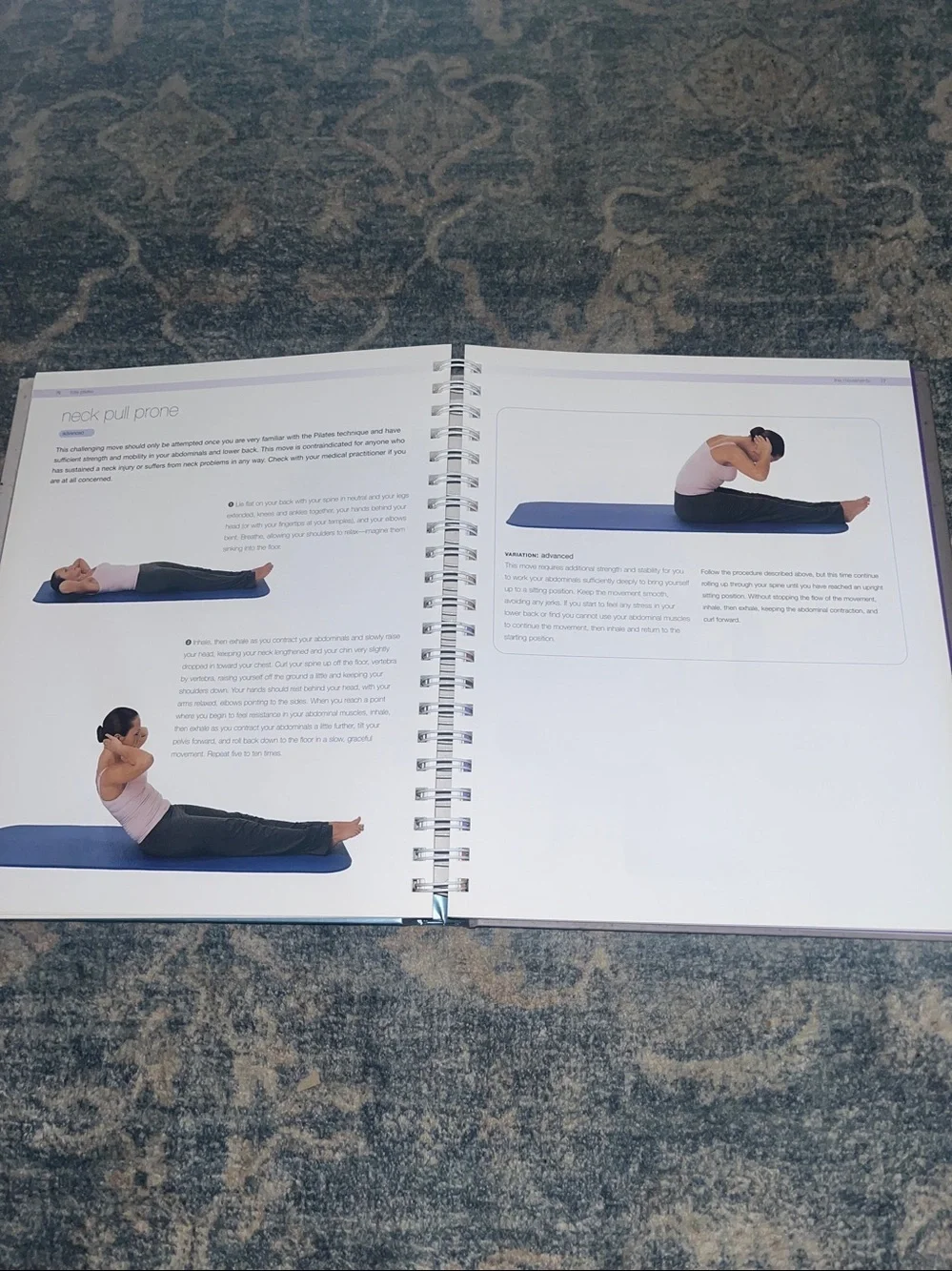 Total Pilates Book in Blue and White by Malcolm Muirhead